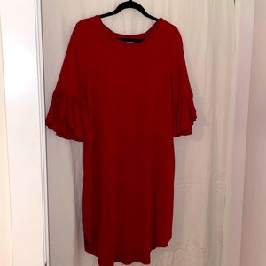 Max Studio Red Midi Dress Size L